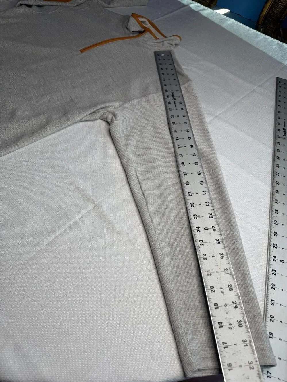 Orvis Grey Quarter Zip Pullover Leather Elbow Patch Sweater Size Large